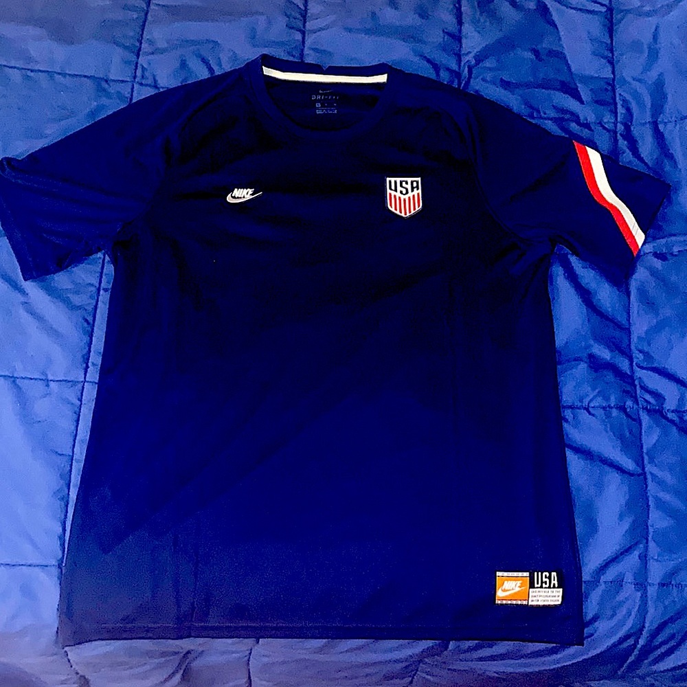 United States mens soccer pre match jersey